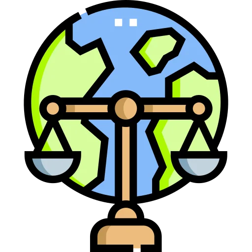 Icon representing International Cases as part of comprehensive legal services in Kuwait

