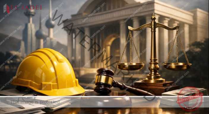 إصابة العمل في القانون الكويتي ممثلة بالحماية القانونية وسلامة العامل والعدالة في التعويض